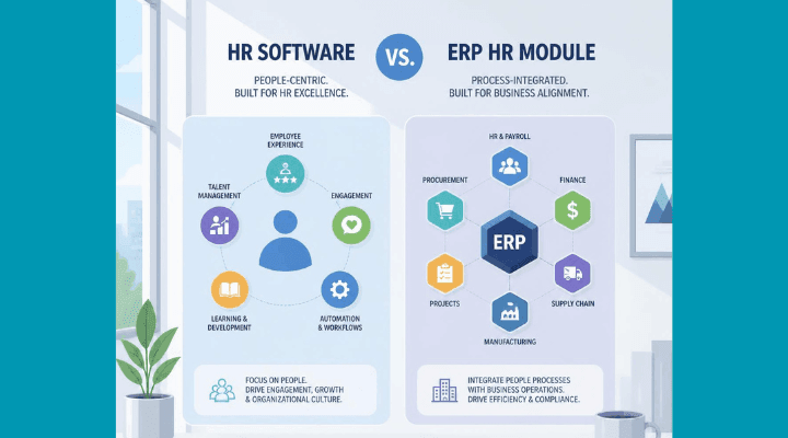HR software vs ERP HR module compared for Indian employers